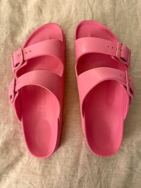 Birkenstock Pink EVA Arizona Two-Strap Sandals